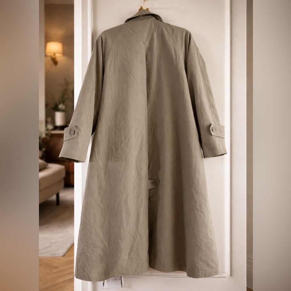 Vintage London Fog Trench Coat with Removable Lining Longline Raincoat - Picture 2 of 9
